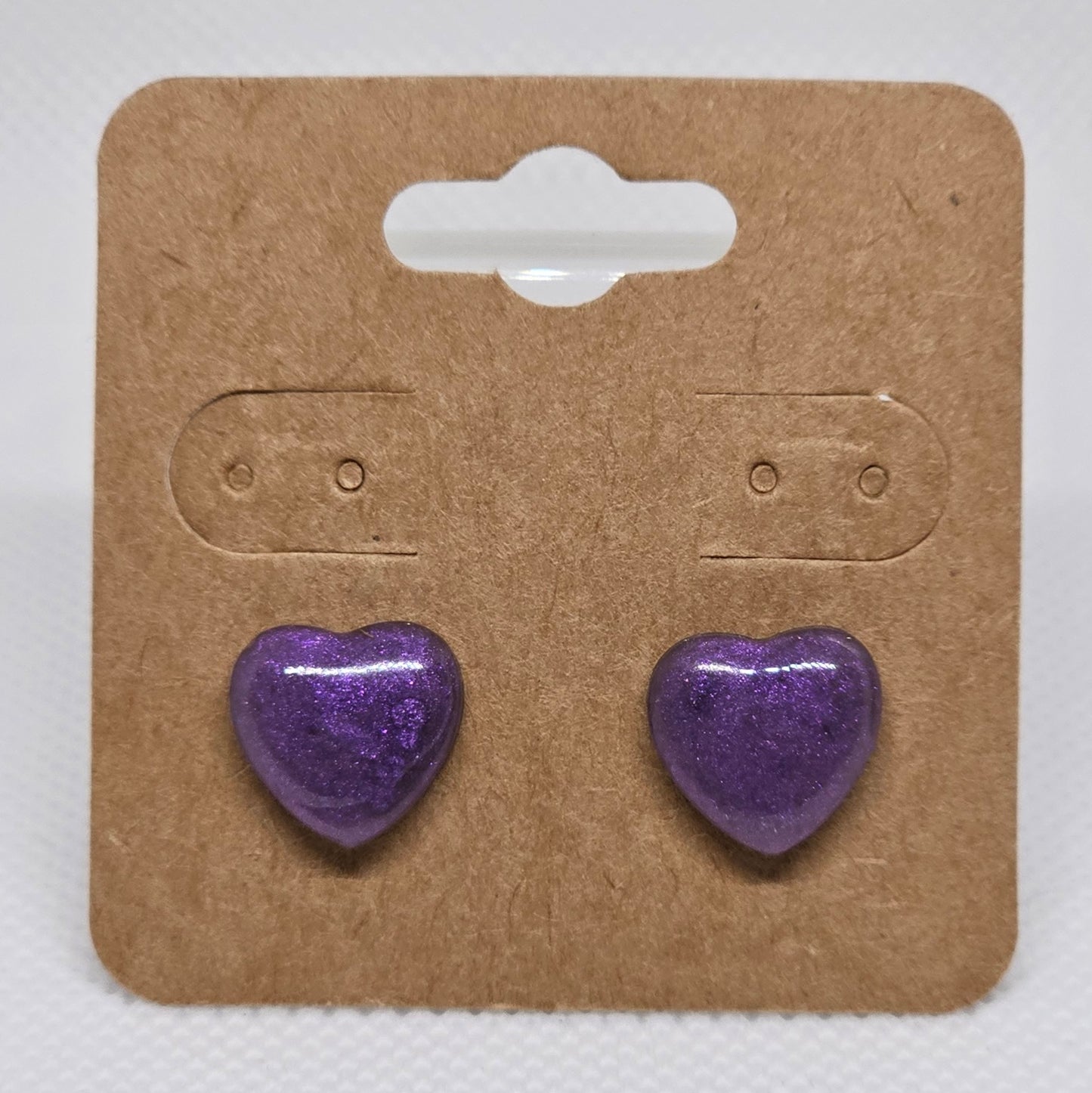 Button Heart Studs