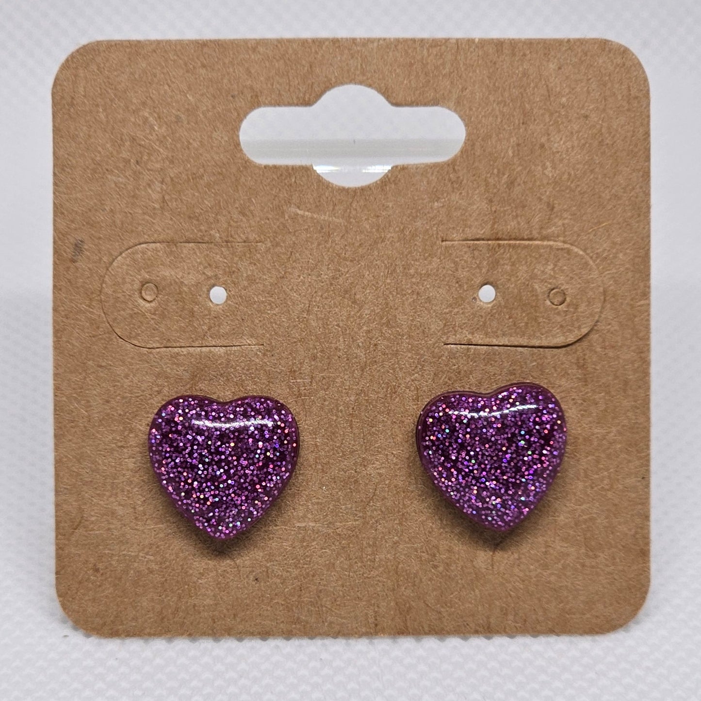 Button Heart Studs