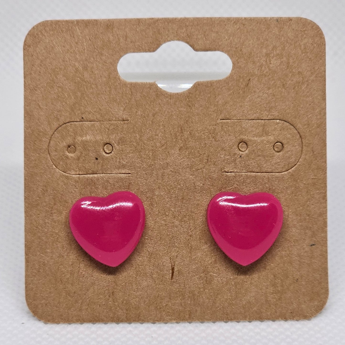 Button Heart Studs