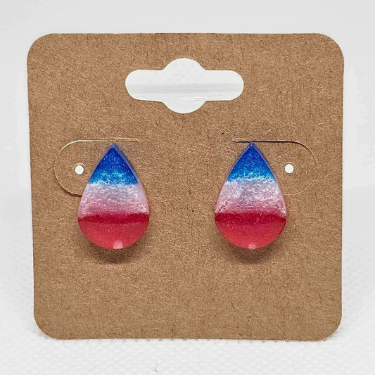 Teardrop Stud Earrings