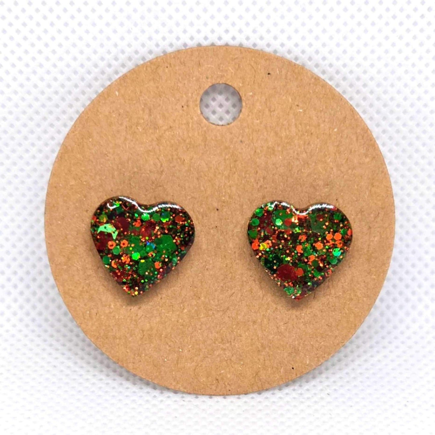 Holiday Heart studs